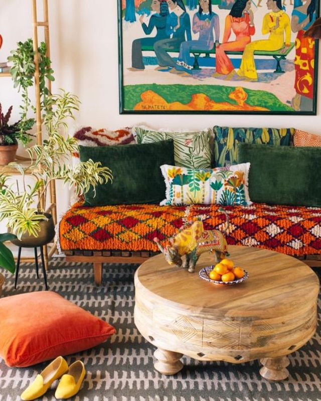 bohemian living room,lifestyle